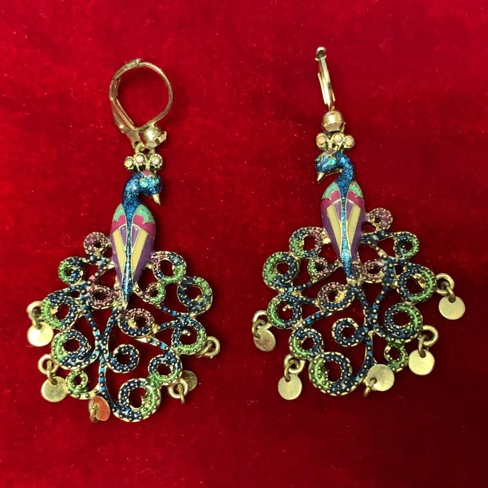 Betsy Johnson Peacock Earrings